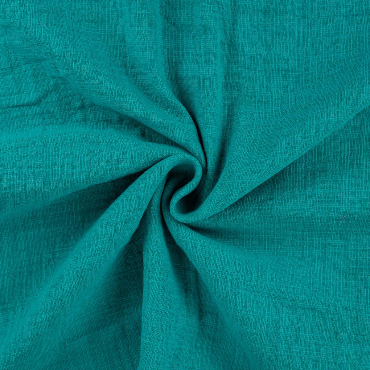 Musselin Slub - emerald - meergrün